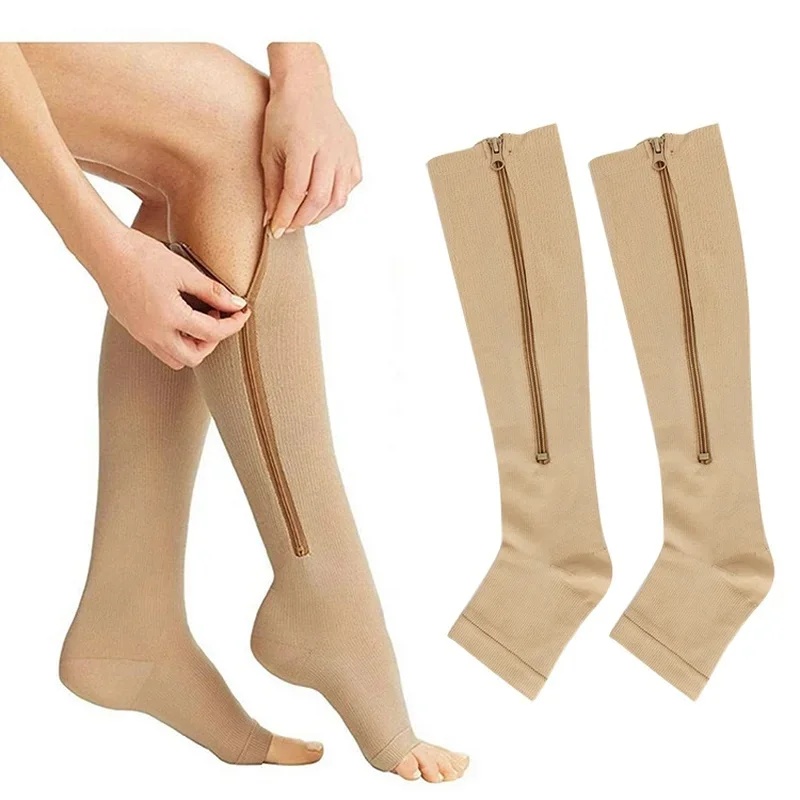 Compression Sock Medical - 1/2/3/4 Paar medizinische Kompressionsstrümpfe, Sport-Drucksocken, lange