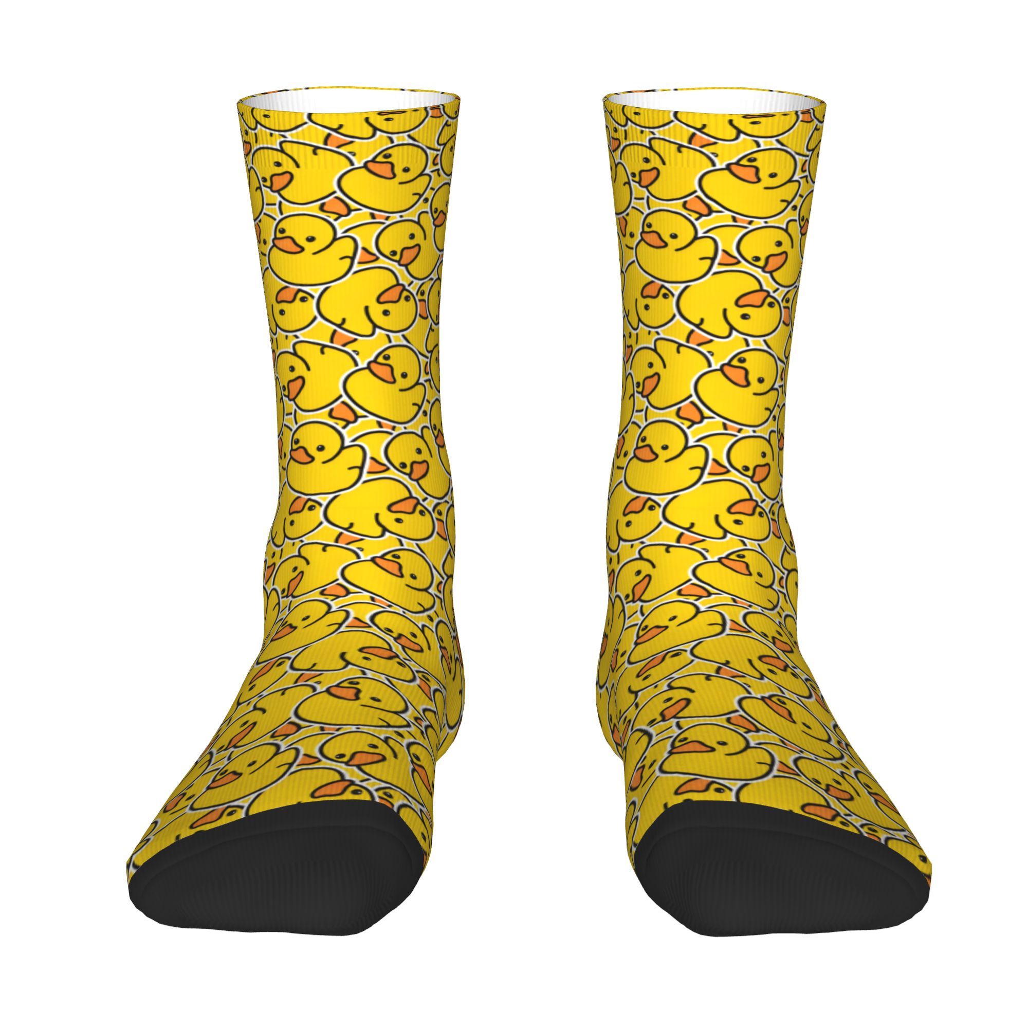 Dress Sock Men - Maßgefertigte Gummibadeenten-Socken mit Cartoon-Muster für Herren,
