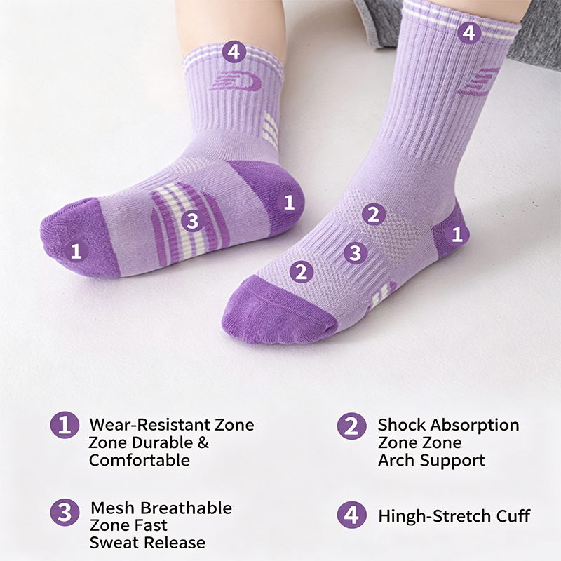 3 Paar Kinder-Sportsocken-Set, – Athletic Sock Cushion Bewertung und Preis